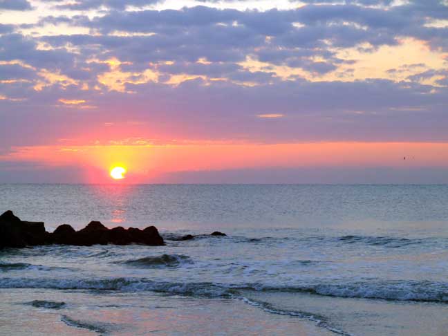 ocean sunset folly beach