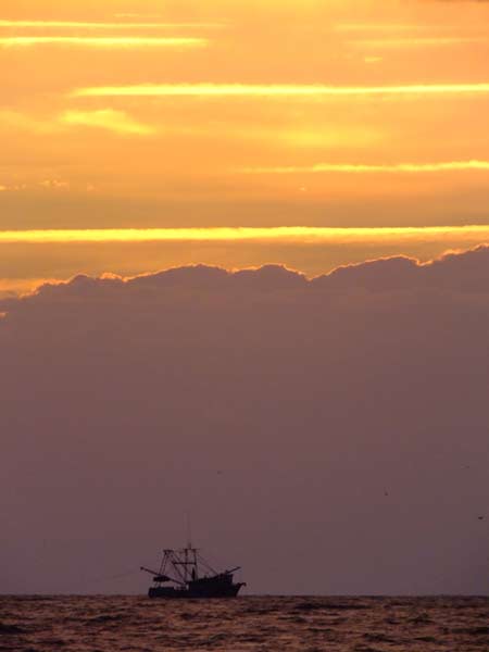Morning Shrimper at Sunrise